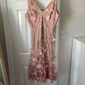 Pink floral dress